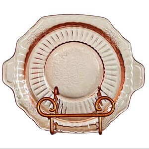Vintage 1930-39 Etched Pink Candy/Serving Dish
